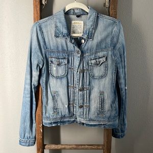 J. Crew Light Wash Jean Jacket (Semi-Distressed)